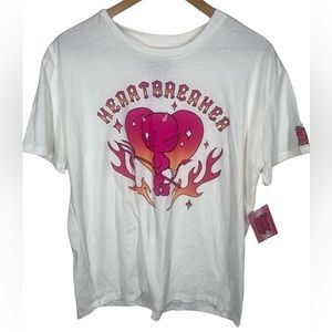 {NWT} Hot Stuff “Heartbraker” Tee White XL